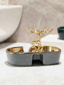 Axya Ceramic Soap Dish Holder for Bathroom Drainage