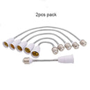 Axyaa Gooseneck E27 to E27 Base Extension Adapter - 2 Pack