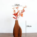 Axyaa Wooden Vase Glass Test Tube Flower Arrangement Hydroponics Home Decor