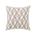 Daisy Floral Geometric Embroidery Pillow Cover 45x45cm Yellow Blue Soft Cozy