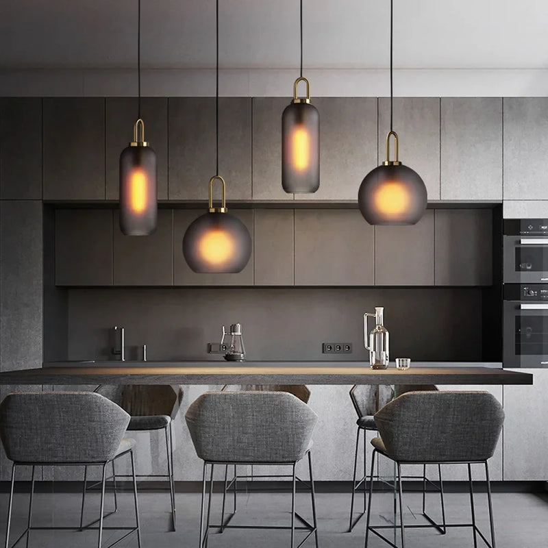 Axyaa Luxury Glass Ball Pendant Light for Bedroom, Bar, and Restaurants