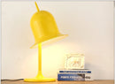 Axyaa Nordic Kids Room Pink/Yellow Hat Table Lamp - Creative and Charming Girl's Bedroom Decor
