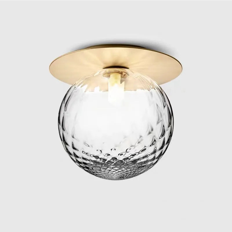Axyaa Glass Ball Ceiling Light Fixture for Bedroom, Hallway, Stairs - Modern Home Lighting