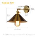 Axyaa Vintage Copper Wall Lamp with Switch for Bedroom and Living Room