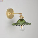 Nordic Brass Wall Lamp Small Copper Glass LED Wall Sconce – Axyaa