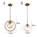 Axya Glass Ball Pendant Lights - Smoky Gray Magic Bean Suspension Lamp