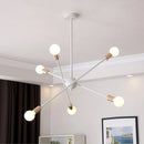 Axyaa Modern LED E27 Chandelier - Nordic Metal Indoor Ceiling Light for Living Room