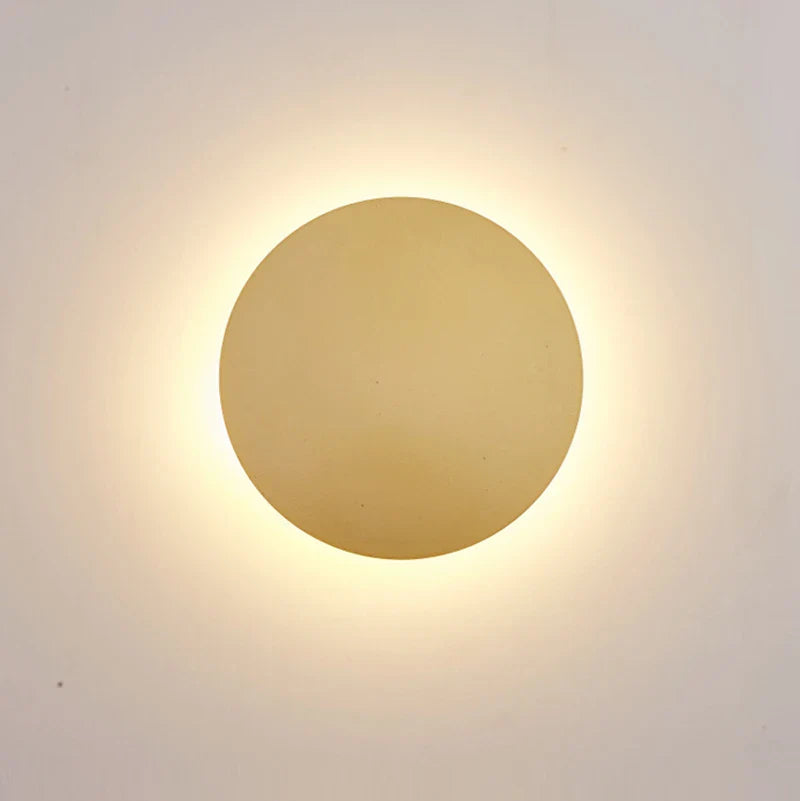 Axyaa Round LED Wall Light: Modern Living Room Decor Sconce Luminaire