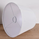 Axyaa White Fabric Lampshade for E27 Ceramic Table Lamp