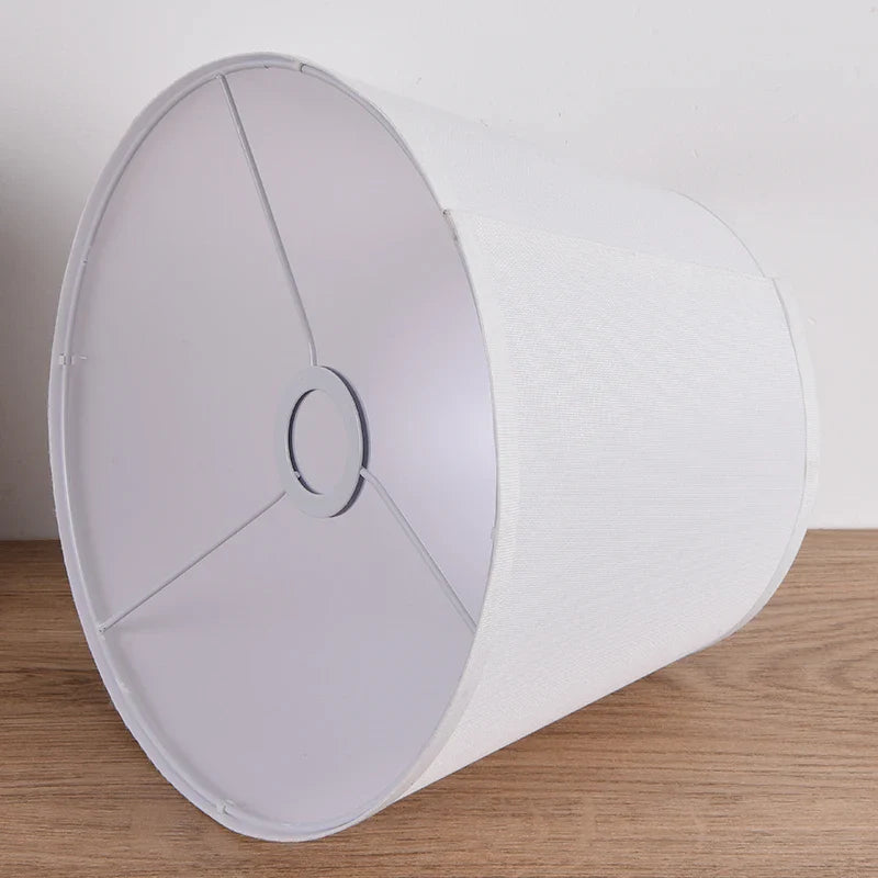 Axyaa White Fabric Lampshade for E27 Ceramic Table Lamp