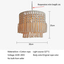Axyaa Bohemia Chandelier: Cotton Rope Pendant Lamp for Dining Room and Balcony