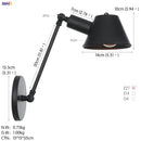 Axyaa Vintage Industrial Wall Lamp 2 Heads Loft Style Rustic Wall Light