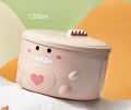 Axyaa Double-layer Cute Duck Ramen Bowl With Lid Stainless Steel Tableware