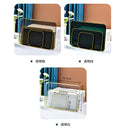Axyaa Transparent Plastic Tray: Large Rectangle Pallet for Tea, Drink, Grocery Storage.