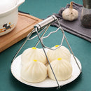 Axyaa Stainless Steel Hot Bowl Clamp Gripper Utensil Foldable Pot Plate Tongs