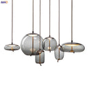 Axyaa Nordic Glass LED Pendant Lights - Modern Hanging Light for Dinning Living Room
