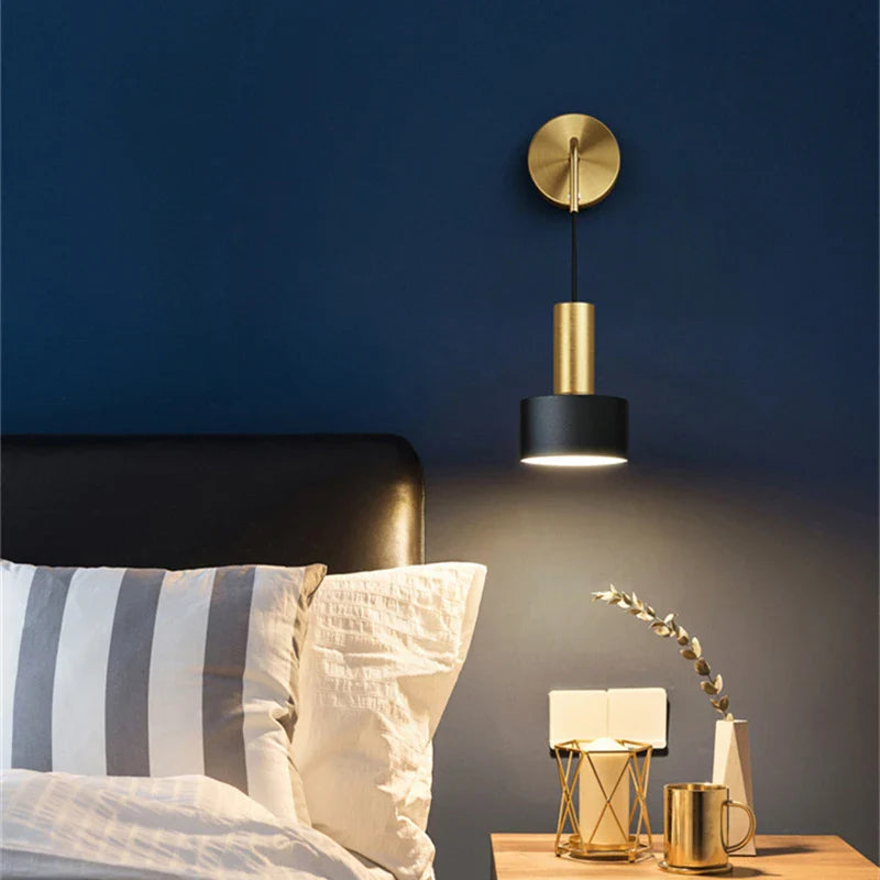 Axyaa Luxury LED Wall Lamp with Adjustable Hanging E27 Sconces