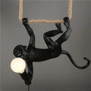 Axya Nordic Monkey Resin LED Pendant Light - White Gold Hanging Lamp