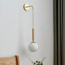 Axyaa Glass Lampshade LED Wall Light for Bedroom Staircase Decoration