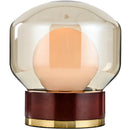 Axyaa Wooden Glass Table Lamp for Modern Living Room & Bedroom