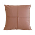 Axyaa Faux Leather Cushion Cover 45x45cm Ivory Green Orange Brown Coral for Home Decor