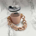 Axyaa PU Leather Water Bottle Holder With Strap - Stylish Beverage Cover