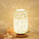 Axya Rattan Twine Ball Lights Table Lamp for Home Decor and Bedroom Night Light