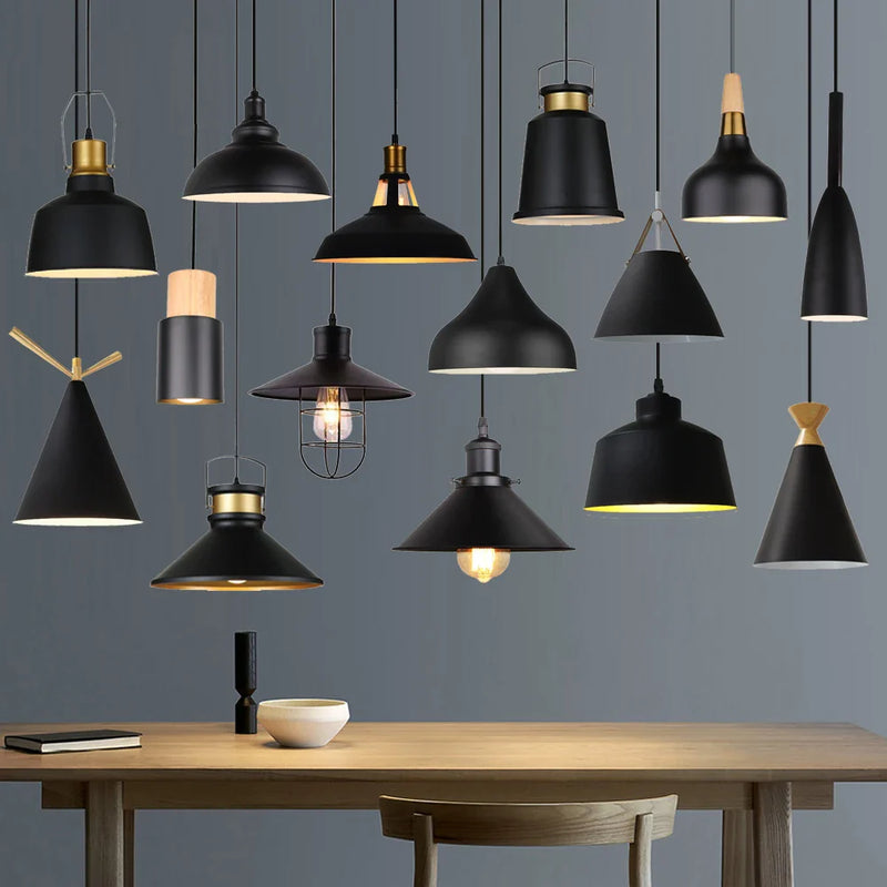 Axyaa Retro Industrial Pendant Light E27 LED Modern Nordic Hanging Lamp