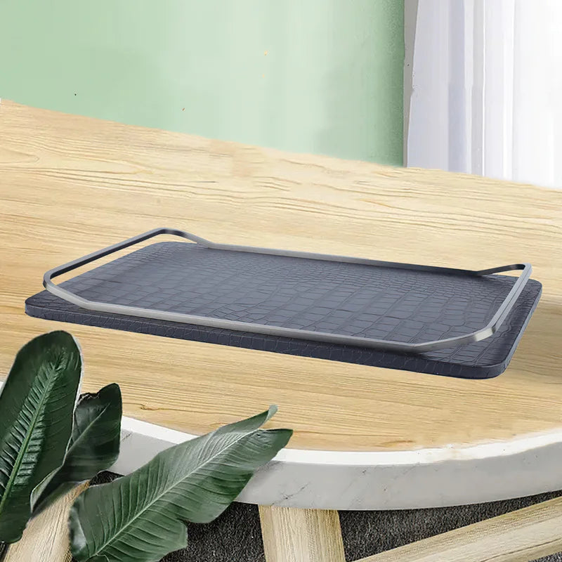 Axya Nordic Leather Tray for Home Storage and Organization