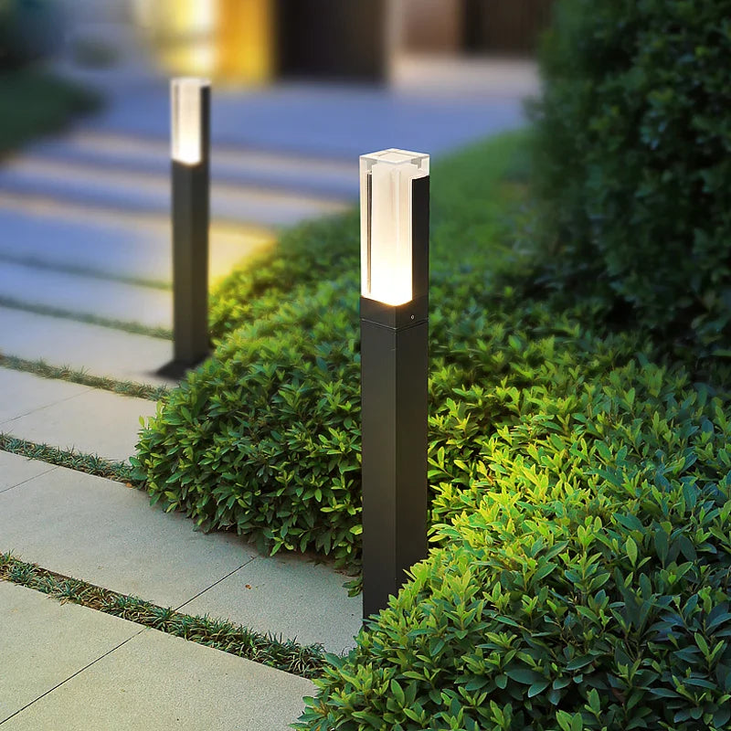 Axyaa 10W LED Garden Lawn Light Aluminum Pillar Outdoor Bollard Lamp