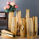 Luxury Gold Ceramic Vase by Axyaa - Elegant Porcelain Flower Vase for Home Decor