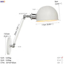 Axyaa Industrial Retro Adjustable Swing Arm Wall Lamp Sconce