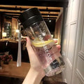 Axyaa Frosted Plastic Water Bottle with Tea Strainer, BPA-Free, Sporty, Portable, Large Capacity