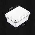 Axyaa Stainless Steel Serving Tray with Lid, Rectangle Buffet Organizer & Food Storage