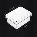 Axyaa Stainless Steel Serving Tray with Lid, Rectangle Buffet Organizer & Food Storage