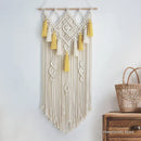 Axyaa Yellow Macrame Wall Hanging Boho Tapestry Home Decor Farmhouse Nursery