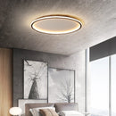 Axyaa White & Black Modern Circular Ceiling Lamp for Living Room, Bedroom, Study