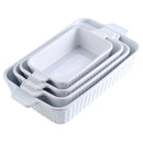 Axyaa 4-Piece Ceramic Handle Baking Dish Set for Lasagne/Pie/Casserole/Tapas