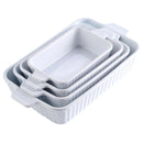 Axyaa 4-Piece Ceramic Handle Baking Dish Set for Oven, Ideal for Lasagne/Pie/Casserole/Tapas