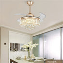 Axyaa Crystal Luxury Ceiling Fan Light with Remote Control