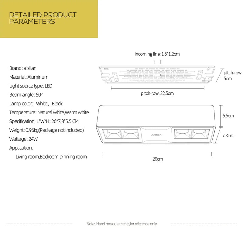 Axyaa 24W LED Surface Mounted Downlight for Living room Bedroom