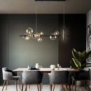 Axyaa Glass Ball Chandelier Pendant Lights for Coffee Shop, Restaurant, and Bar