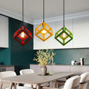 Axya Geometric Cube Pendant Lights Set - Nordic Style Metal Ceiling Lighting Decor