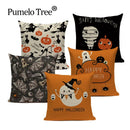 Axyaa Halloween Demon Happy Trick or Treat Cushion Cover