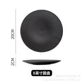 Axyaa Ceramic Striped Plate: Creative Retro Steak Spaghetti Sushi Restaurant Commercial Plate