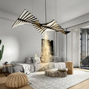 Axyaa LED Chandelier: Modern Art Pendant Lamps for Living Room, Dining Room, Office & Bar
