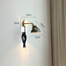 Axyaa Green Glass LED Wall Lights with Pull Chain Switch