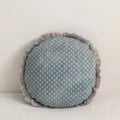 Axyaa Fringed Denim Cushion Cover 45x45cm Square Heart Circle for Home Decoration