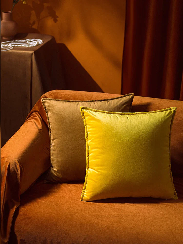 Velvet Decorative Pillow Cover 30x50cm for Living Room Sofa - Axyaa Palette