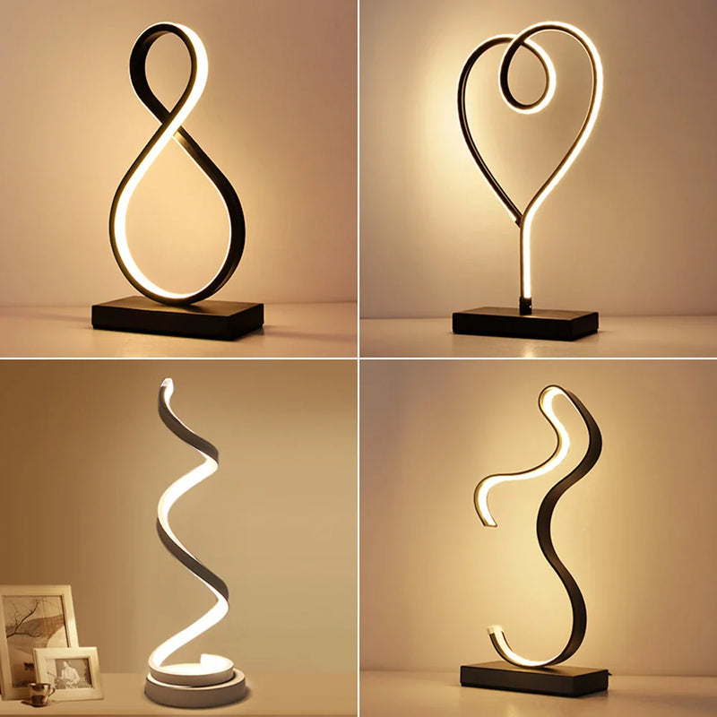 Axyaa Modern 15W LED Table Lamp with Remote Control - Nordic Desk Light for Bedroom and Study
